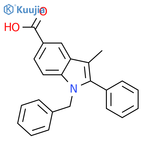 1H-INDOLE-5-CARBOXYLIC ACID, 3-METHYL-2-PHENYL-1-(PHENYLMETHYL)- structure
