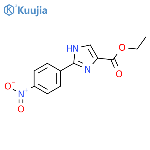 2-(4-Nitro-phenyl)-1H-imidazole-4-carboxylic acid ethylester structure
