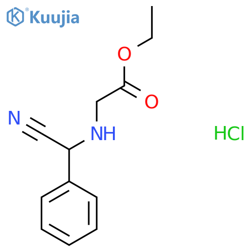 (Cyano-phenyl-methyl)-amino-acetic Acid ethyl ester;hydrochloride structure