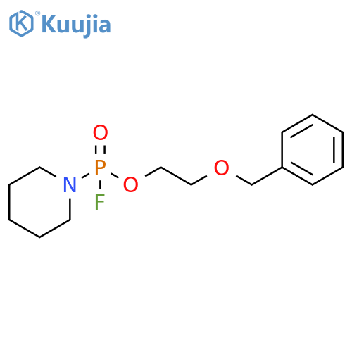 Phosphonofluoridicacid, 1-piperidinyl-, 2-(phenylmethoxy)ethyl ester (9CI) structure