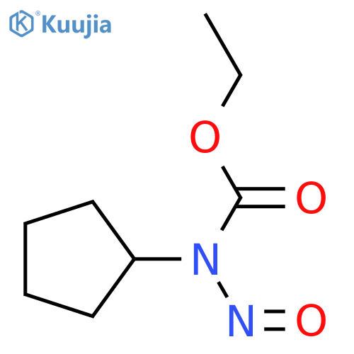 Cyclopentanecarbamicacid, N-nitroso-, ethyl ester (5CI) structure