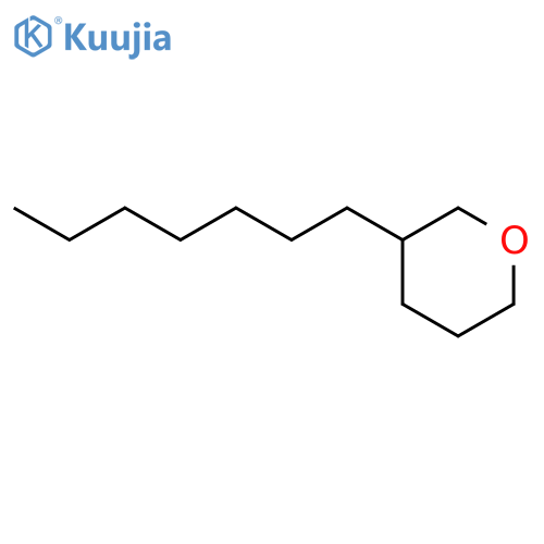 2H-PYRAN, 3-HEPTYLTETRAHYDRO- structure