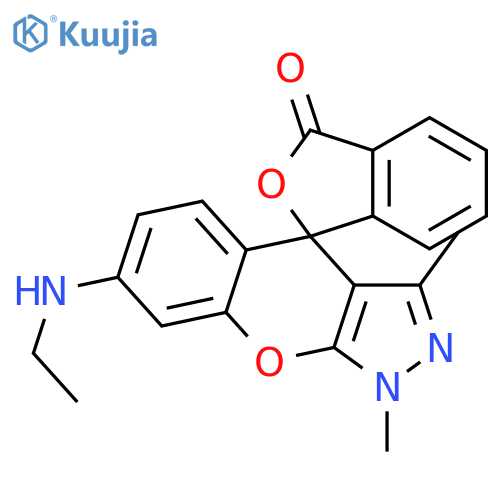 SPIRO[[1]BENZOPYRANO[2,3-C]PYRAZOLE-4(1H),1'(3'H)-ISOBENZOFURAN]-3'-ONE, 7-(ETHYLAMINO)-1,3-DIMETHYL- structure