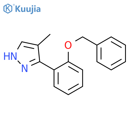 1H-PYRAZOLE, 4-METHYL-3-[2-(PHENYLMETHOXY)PHENYL]- structure