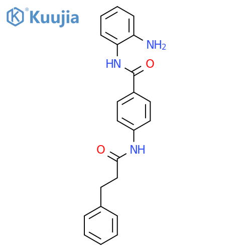 BENZENEPROPANAMIDE, N-[4-[[(2-AMINOPHENYL)AMINO]CARBONYL]PHENYL]- structure