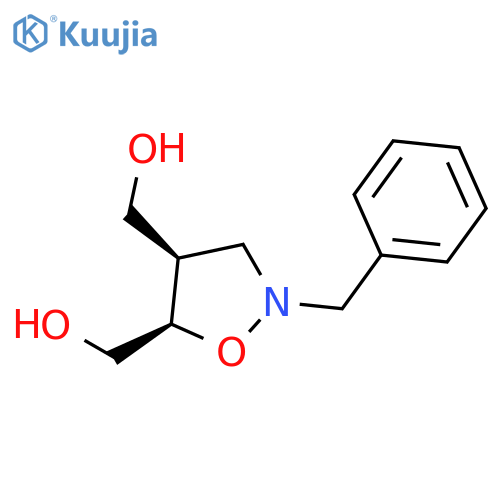 4,5-Isoxazolidinedimethanol, 2-(phenylmethyl)-, (4R,5R)-rel- structure