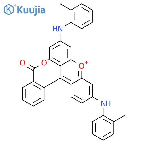 9-(2-carboxylatophenyl)-3,6-bis[(o-tolyl)amino]xanthylium structure