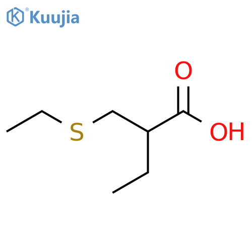 2-(ethylsulfanyl)methylbutanoic acid structure