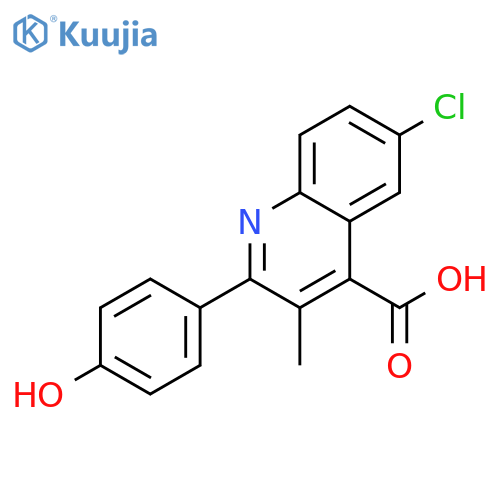6-Chloro-2-(4-hydroxyphenyl)-3-methyl-4-quinolinecarboxylic acid structure