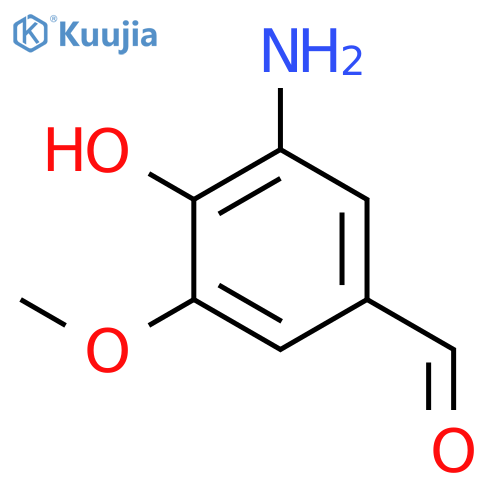 3-amino-4-hydroxy-5-methoxy-benzaldehyde structure