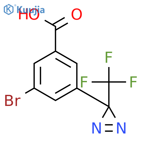 BENZOIC ACID, 3-BROMO-5-[3-(TRIFLUOROMETHYL)-3H-DIAZIRIN-3-YL]- structure