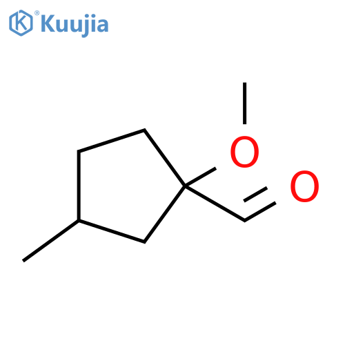 1-methoxy-3-methylcyclopentane-1-carbaldehyde, Mixture of diastereomers structure
