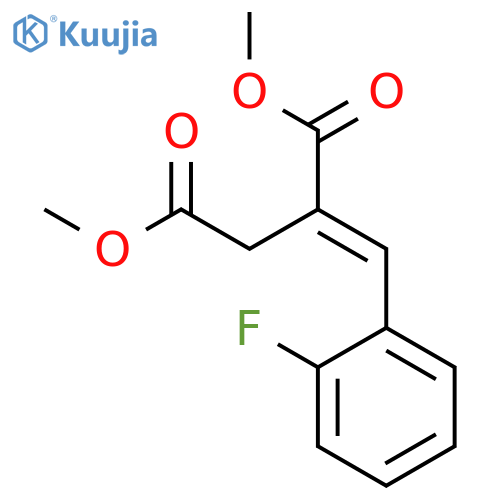 Butanedioic acid, [(2-fluorophenyl)methylene]-, dimethyl ester, (2E)- structure