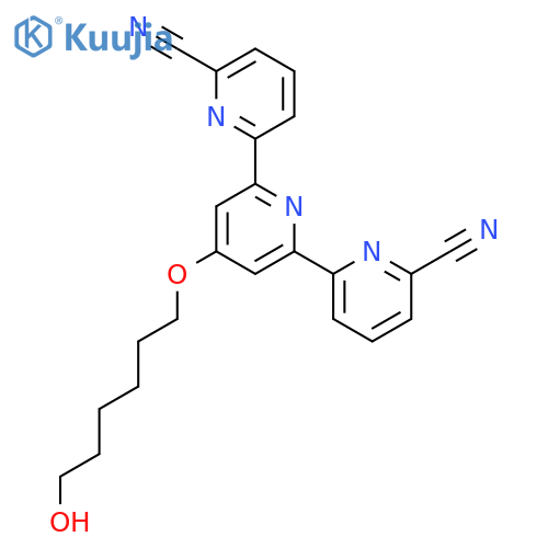 [2,2':6',2''-TERPYRIDINE]-6,6''-DICARBONITRILE, 4'-[(6-HYDROXYHEXYL)OXY]- structure