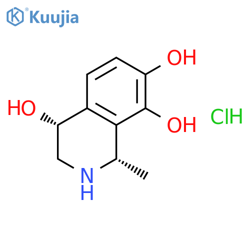 4,7,8-ISOQUINOLINETRIOL, 1,2,3,4-TETRAHYDRO-1-METHYL-, HYDROCHLORIDE, CIS- structure