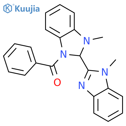 2,2'-BI-1H-BENZIMIDAZOLE, 1-BENZOYL-2,3-DIHYDRO-1',3-DIMETHYL- structure