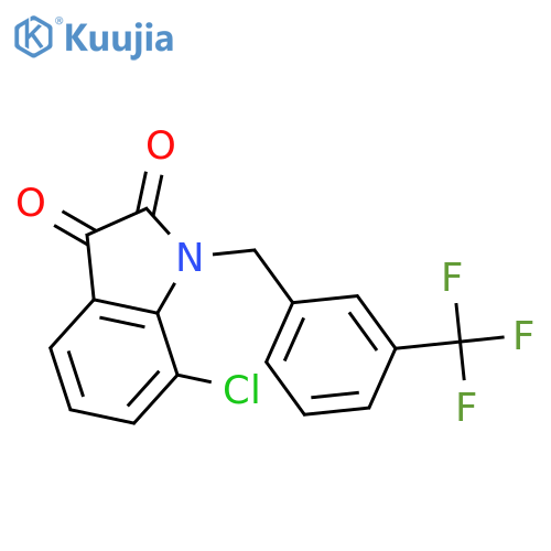1H-Indole-2,3-dione, 7-chloro-1-[[3-(trifluoromethyl)phenyl]methyl]- structure