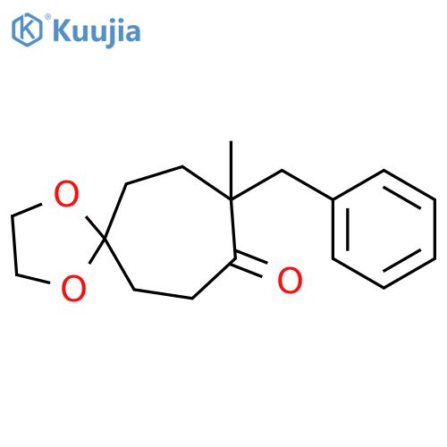 1,4-DIOXASPIRO[4.6]UNDECAN-8-ONE, 9-METHYL-9-(PHENYLMETHYL)- structure