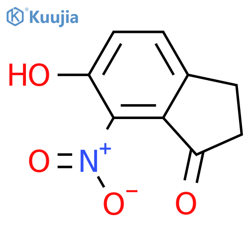 6-Hydroxy-7-nitro-2,3-dihydro-1H-inden-1-one structure