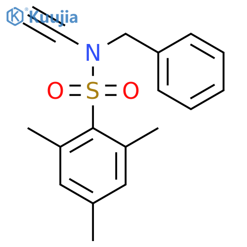 BENZENESULFONAMIDE, N-ETHYNYL-2,4,6-TRIMETHYL-N-(PHENYLMETHYL)- structure