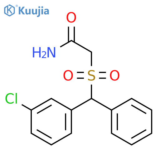 ACETAMIDE, 2-[[(3-CHLOROPHENYL)PHENYLMETHYL]SULFONYL]- structure