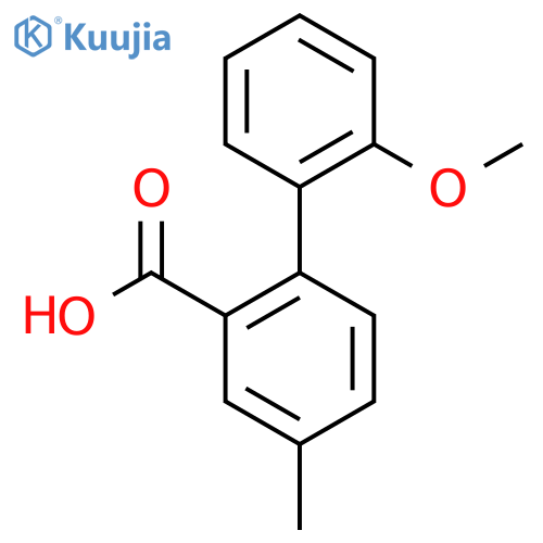 2'-Methoxy-4-methyl[1,1'-biphenyl]-2-carboxylic acid structure