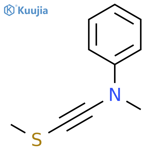 Benzenamine, N-methyl-N-[(methylthio)ethynyl]- structure