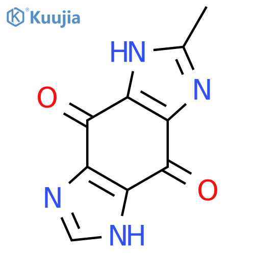 1,5-dihydro-2-methyl-Benzo[1,2-d,4,5-d']diimidazole-4,8-dione structure
