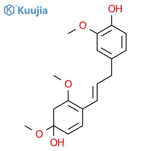 (E)-1-(4-hydroxy-2,4-dimethoxyphenyl)-3-(4-hydroxy-3-methoxyphenyl)propene structure