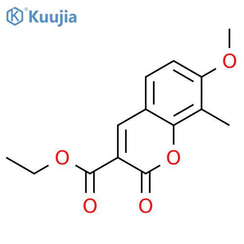 Ethyl 7-methoxy-8-methyl-2-oxo-2H-chromene-3-carboxylate structure