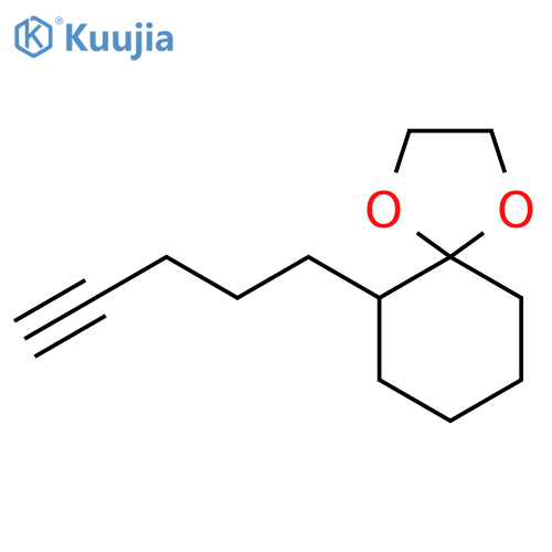 1,4-DIOXASPIRO[4.5]DECANE, 6-(4-PENTYNYL)- structure