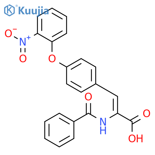 2-PROPENOIC ACID, 2-(BENZOYLAMINO)-3-[4-(2-NITROPHENOXY)PHENYL]-, (2Z)- structure