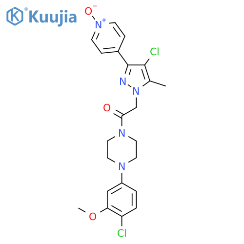 Piperazine,1-(4-chloro-3-methoxyphenyl)-4-[[4-chloro-5-methyl-3-(1-oxido-4-pyridinyl)-1H-pyrazol-1-yl]acetyl]- structure
