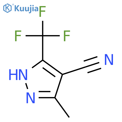 5-methyl-3-(trifluoromethyl)-1H-pyrazole-4-carbonitrile structure