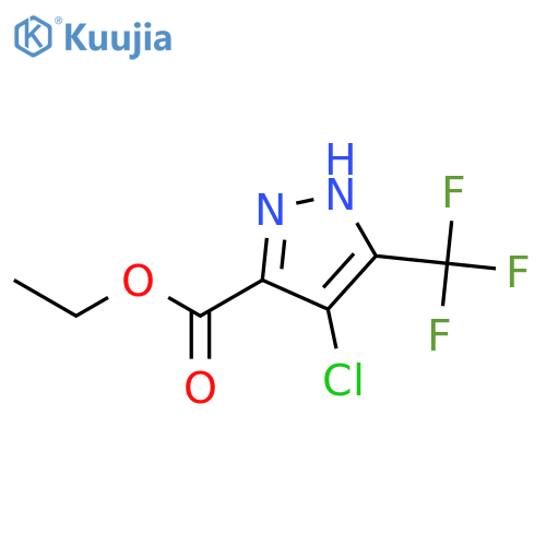 Ethyl 4-chloro-5-(trifluoromethyl)-1H-pyrazole-3-carboxylate structure
