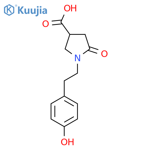 1-[2-(4-Hydroxyphenyl)ethyl]-5-oxopyrrolidine-3-carboxylic acid structure