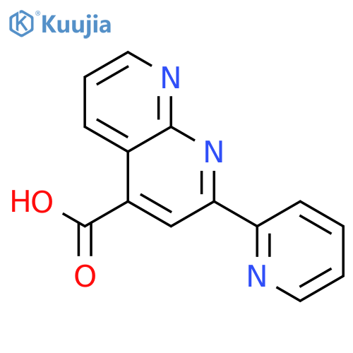 1,8-Naphthyridine-4-carboxylic acid, 2-(2-pyridinyl)- structure
