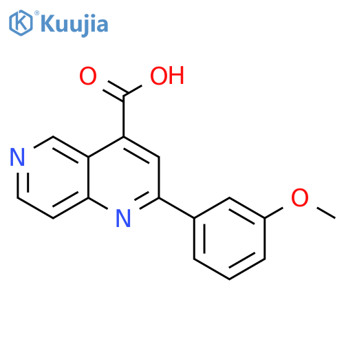 1,6-Naphthyridine-4-carboxylic acid, 2-(3-methoxyphenyl)- structure