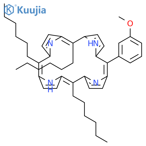21H,23H-PORPHINE, 5,10,15-TRIHEXYL-20-(3-METHOXYPHENYL)- structure