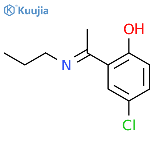 PHENOL, 4-CHLORO-2-[1-(PROPYLIMINO)ETHYL]- structure
