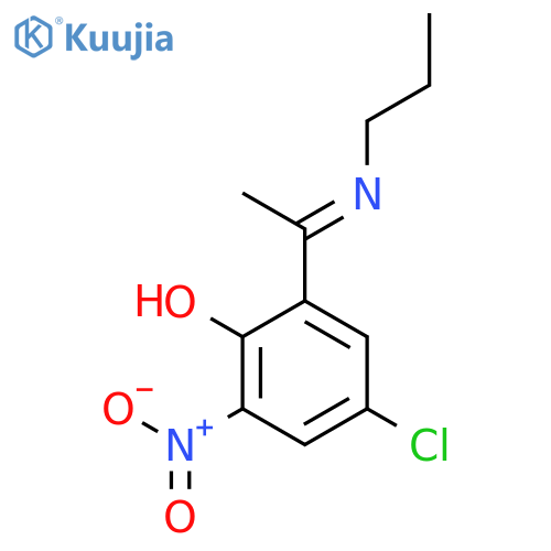 PHENOL, 4-CHLORO-2-NITRO-6-[1-(PROPYLIMINO)ETHYL]- structure
