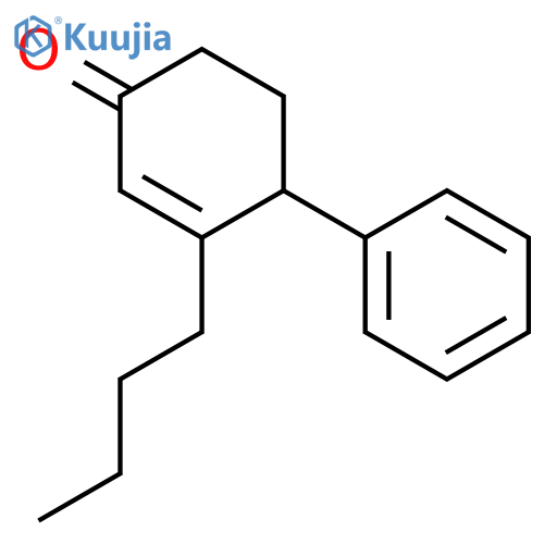 2-CYCLOHEXEN-1-ONE, 3-BUTYL-4-PHENYL- structure