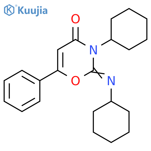 4H-1,3-Oxazin-4-one,3-cyclohexyl-2-(cyclohexylimino)-2,3-dihydro-6-phenyl- structure