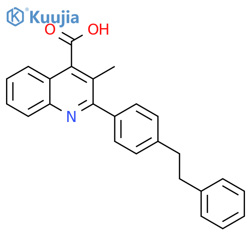 3-Methyl-2-(4-phenethylphenyl)quinoline-4-carboxylic acid structure