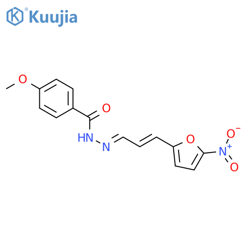 4-methoxy-N'-[(1E,2E)-3-(5-nitrofuran-2-yl)prop-2-en-1-ylidene]benzohydrazide structure