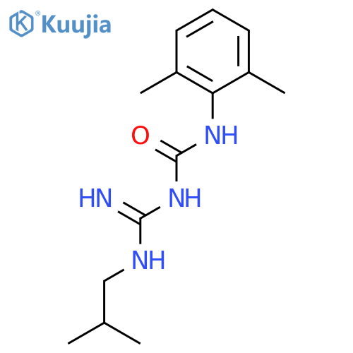 UREA, N-(2,6-DIMETHYLPHENYL)-N'-[IMINO[(2-METHYLPROPYL)AMINO]METHYL]- structure