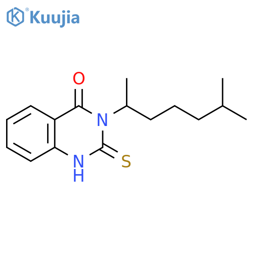 3-(6-methylheptan-2-yl)-2-sulfanyl-3,4-dihydroquinazolin-4-one structure