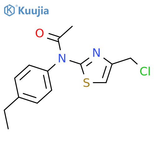 N-4-(Chloromethyl)-1,3-thiazol-2-yl-N-(4-ethylphenyl)acetamide structure