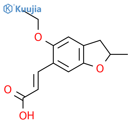 3-(5-Ethoxy-2-methyl-2,3-dihydro-1-benzofuran-6-yl)prop-2-enoic Acid structure
