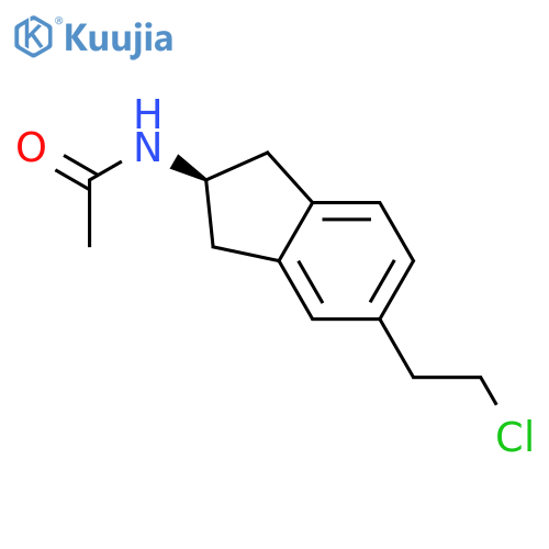 ACETAMIDE, N-[(2S)-5-(2-CHLOROETHYL)-2,3-DIHYDRO-1H-INDEN-2-YL]- structure